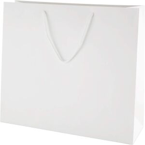 Personalised Luxury Gift Bag with Rope Handles - White (Matte) - Large (400mm x 300mm x 130mm)