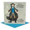 Poldark themed birthday card - designed by Erica Sturla - 15cm square and blank inside, made in the UK