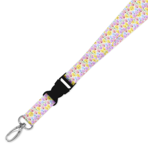Double Breakaway Lanyard - Overlapping Flowers