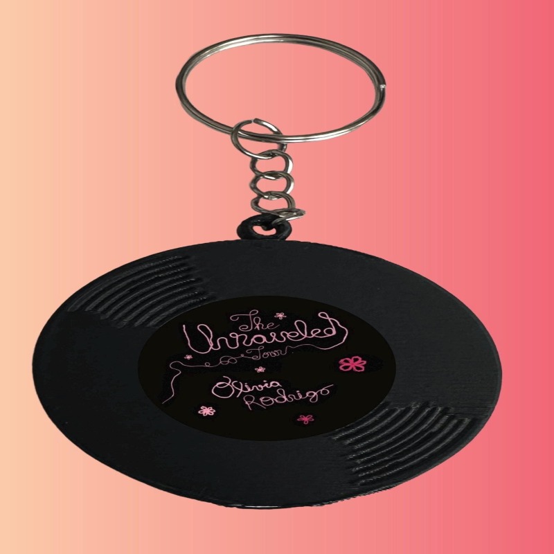Olivia Rodrigo Vinyl Keyrings / Keychains - The Cure - You Seem Pretty Sad