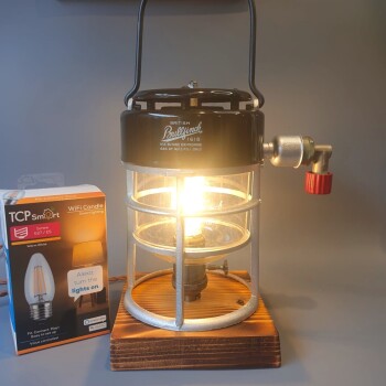 Bullfinch Hand light No. 1616 - Converted to Electric on a wooden base