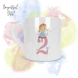 Personalised Fairies 2nd Birthday Number Smug Mug® (6oz)