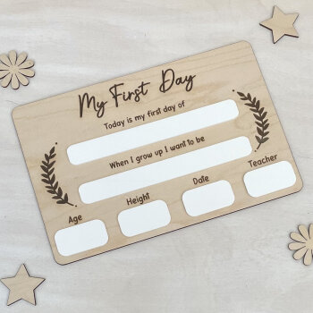 My First Day of School Sign /  Back to School / Reusable Memory Board / My First Day / Nursery School College University