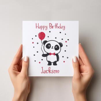 Panda Birthday Card,