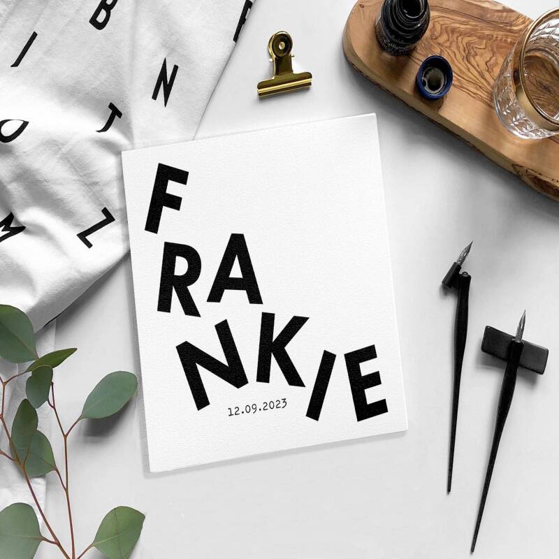 Personalised New Baby card - Smooth White