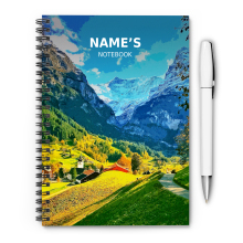 Personalised A5 Artwork Notebook - Grindelwald Switzerland