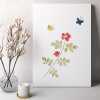 Rose & butterflies greeting card -  designed by Eloise Hall - 15.7 x 11cm and blank inside, made in the UK