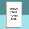 Funny Birthday Card - For Him or For Her - Can be Personalised Inside - Cheeky - Dog Years - Rude - Adult - Ideal Greetings Card - Blank inside