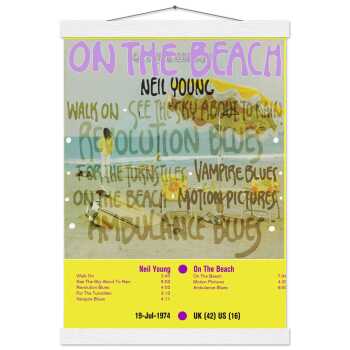 Neil Young 'On The Beach' Album Art Print with Hanger - A3