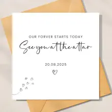 Personalised Wedding Card - See You At The Altar - Standard Smooth Card