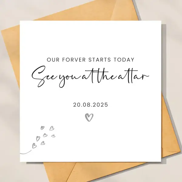 Personalised Wedding Card - See You At The Altar - Standard Smooth Card