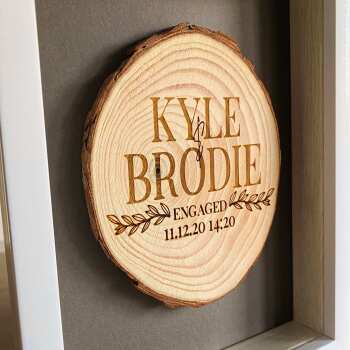 Engagement gifts. Proposal decorations. Engaged sign. Engagement present for date of engagement. Unique wedding gift for couple.