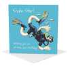 Funny Scuba Diving Birthday Card - Scuba Star - Polymer Clay Art by Erica Sturla - Diver Card UK