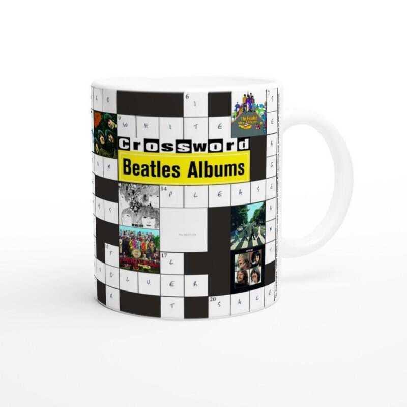 Beatles Albums Crossword Mug - Ceramic White