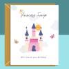 Princess Birthday Card Personalised for Daughter, Granddaughter, Goddaughter, Niece - Ideal for ages 3, 4, 5, 6, 7 and above - Large - Blank Inside