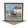 The harbour inn - quayside pub themed blank card - designed by Seth Draper - 15cm square and blank inside, made in the UK