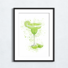 Margarita Splash Effect Art Print - A6 (Approx. 10cm x 15cm)