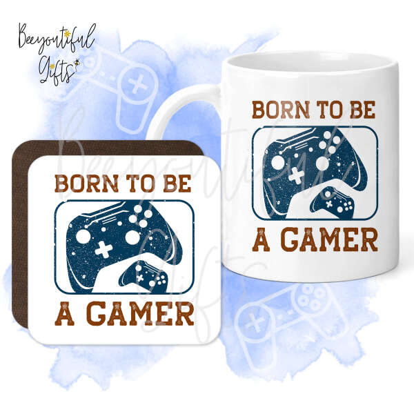 Mug & Coaster Set - Born To Be A Gamer