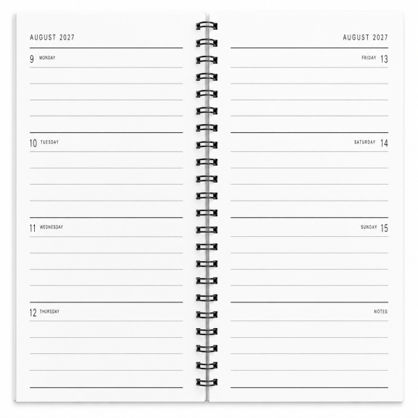 A5 Personalised Spiral Bound Diary - Retro Boho Rainbow | Yearly | Academic | Appointment - Standard 2027