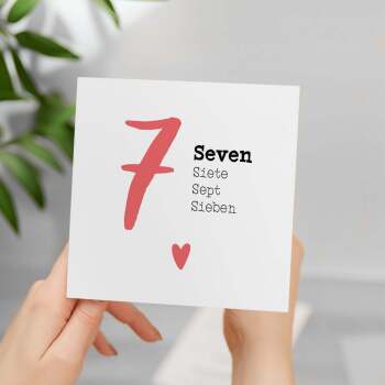 7 Year Anniversary Card 7 Year Card For Husband 7th Anniversary Card For Wife Anniversary Card For Boyfriend or Girlfriend 7 Year Card