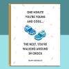 Funny Birthday Card - For Him or For Her - Can be Personalised Inside - Crocs - Cheeky - Getting Old - Ideal for 30th, 40th, or any age - Blank inside - Regular - Matte Card