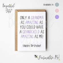 Personalised Birthday Card - As Amazing As You - Blue - Small (Approx. A6)