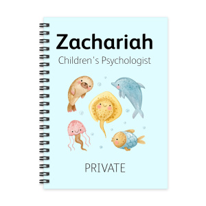 Personalised A5 Notebook - Watercolour Sea Creatures
