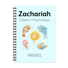 Personalised A5 Notebook - Watercolour Sea Creatures