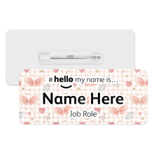 #hello my name is... Name Badge - Pastel Gingham Wings