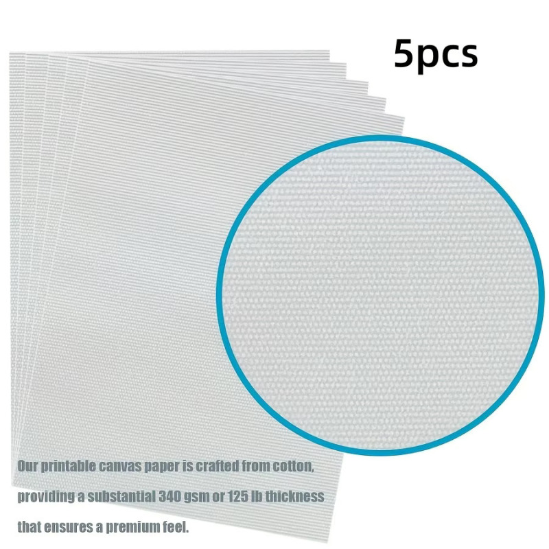 Hands Professional A4 240gsm Canvas Cotton Photo Paper - 5 Sheets