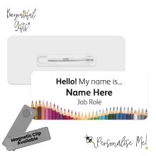 Education/Childcare Name Badge - Coloured Pencils