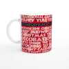 Christmas Seasonal Snow Words Mug - Ceramic White