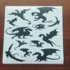 Dragon Sticker Sheet - Matte Black
