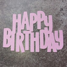 Delicate Card Cake Topper - HAPPY BIRTHDAY