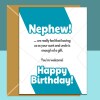 Nephew birthday card from aunt and uncle - funny card - Personalised - for her - For Nephew - Custom birthday card gift ideas - Blank inside - Regular - Matte