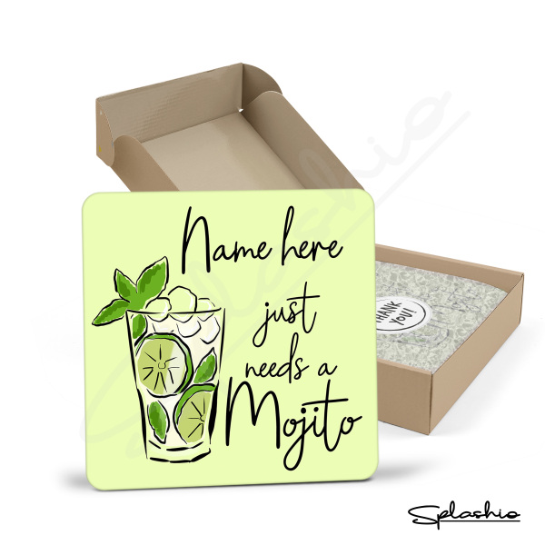 Personalised Mojito Coaster - Just Needs A Mojito