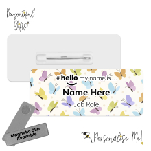 #hello my name is... Name Badge - Colourful Butterflies