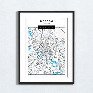 Map Print - Moscow - Russia