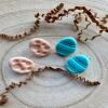 Handmade Pastel Easter Egg Earrings: Polymer Clay Studs , spring earrings