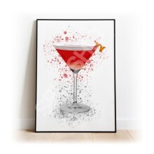 Cosmopolitan Splash Effect Art Print - A6 (Approx. 10cm x 15cm)