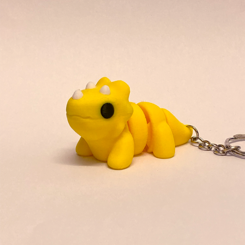 Imperfect Keyrings - Baby Yellow Triceratops