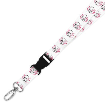 Double Breakaway Lanyard - Stethoscope & Hearts