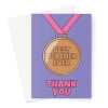 Thank You Card For Teacher - Best Teacher Ever Medal For Her -  A5 Greeting Card - A5 Portrait - 1 Card