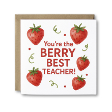 Thank You Teacher Card - You're The Berry Best Teacher - Standard Smooth Card