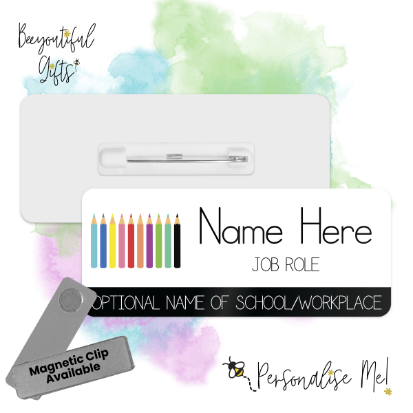 Education/Childcare Name Badge - Coloured Pencil