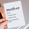 Dictionary definition of mother cute, heartfelt birthday card for mum from son, daughter, children, child (Size A6/A5/A4/Square 6x6") - A6: Single card