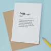 Birthday Card For Dad Fun Dictionary Quote Card For Dad Custom Message Card For Dad Birthday Card For Daddy - Large (5x7) / Blank Message