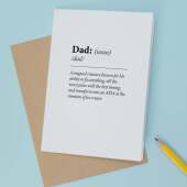 Birthday Card For Dad Fun Dictionary Quote Card For Dad Custom Message Card For Dad Birthday Card For Daddy