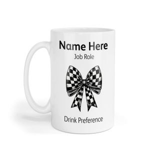 Personalised Ceramic Mug - Retro Coquette Bow Ribbon