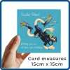 Funny Scuba Diving Birthday Card - Scuba Star - Polymer Clay Art by Erica Sturla - Diver Card UK